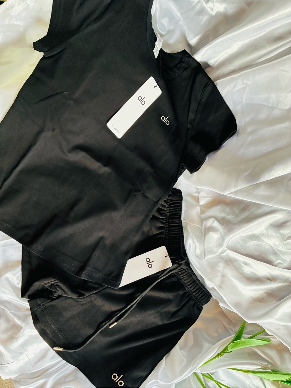 ALO Yoga Black Athletic Shorts with Drawstring